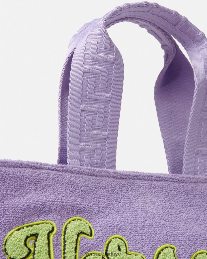 Versace logolu havlu çantası çocuklar leylak çanta B0HHR82076