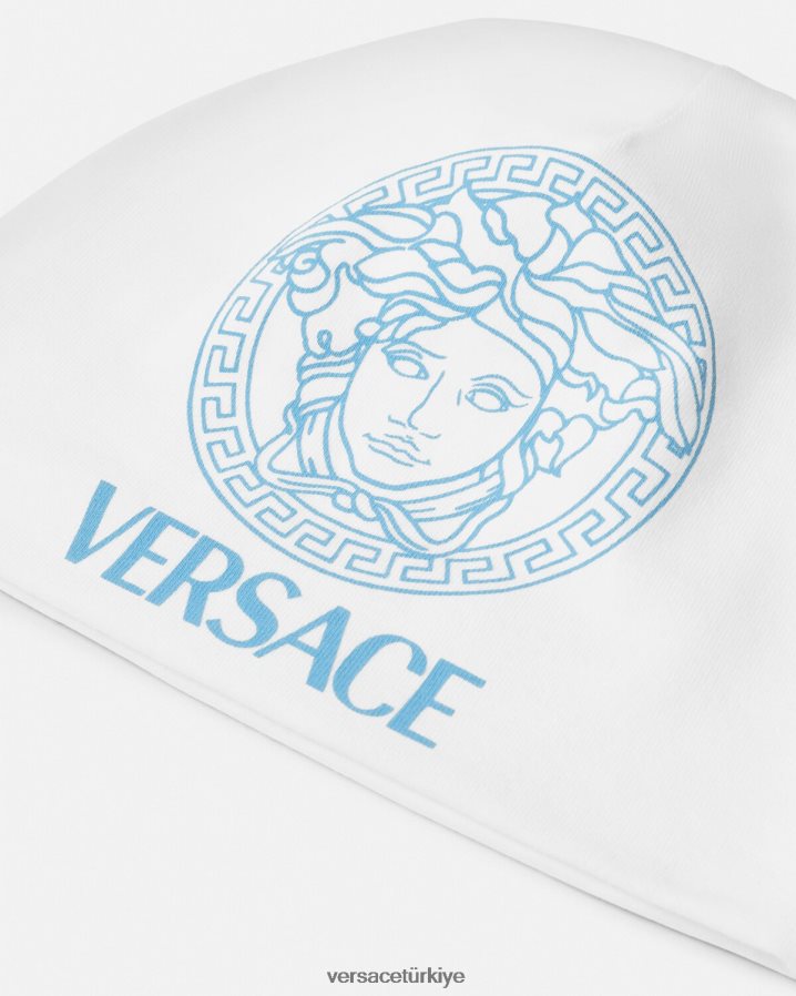 Versace medusa bebek şapkası çocuklar Mavi beyaz Aksesuarlar B0HHR81816