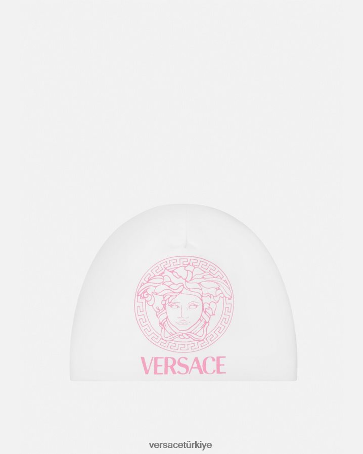 Versace medusa bebek şapkası çocuklar beyaz ve pembe Aksesuarlar B0HHR81817