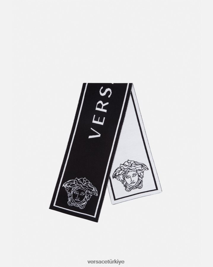 Versace medusa logolu eşarp çocuklar siyah Aksesuarlar B0HHR82077