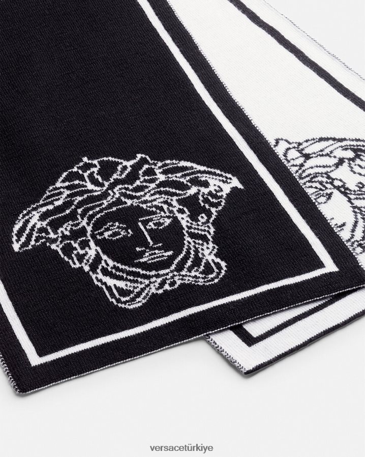 Versace medusa logolu eşarp çocuklar siyah Aksesuarlar B0HHR82077