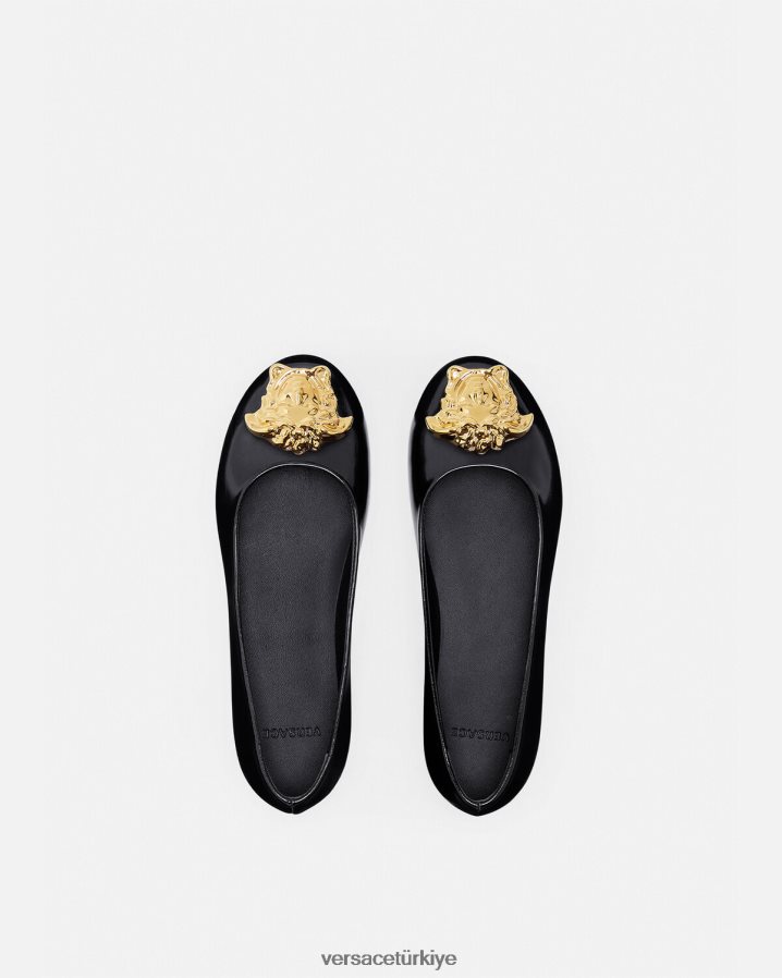 Versace la medusa balerinler çocuklar siyah ayakkabı B0HHR82030