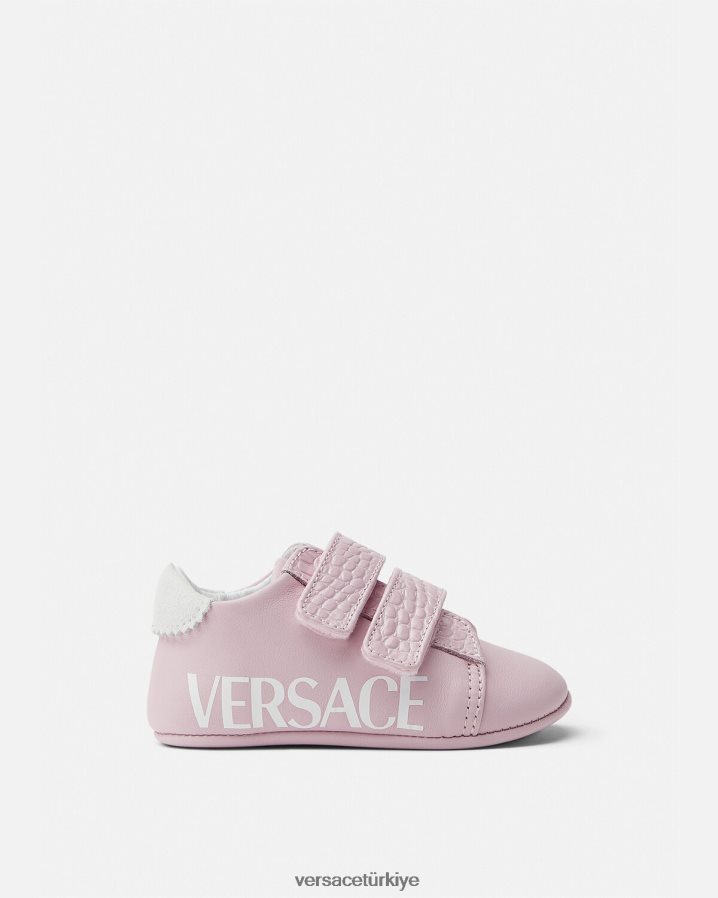 Versace logo bebek ayakkabıları çocuklar açık pembe ayakkabı B0HHR81848