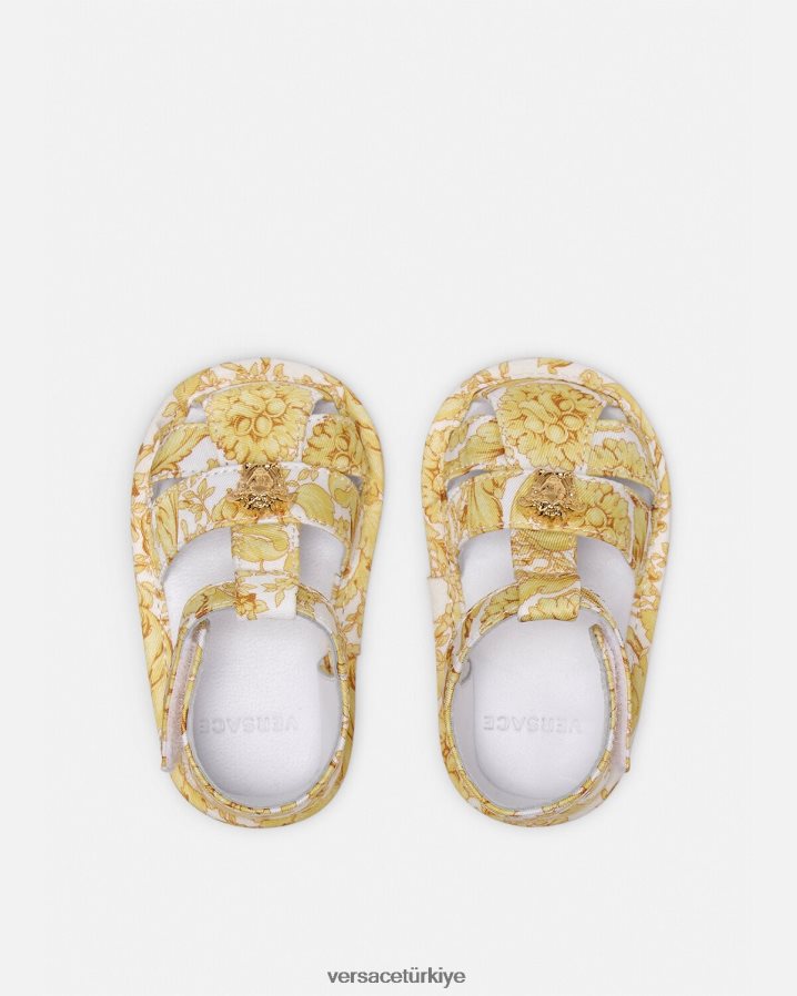 Versace barocco bebek sandaletleri çocuklar Yazdır ayakkabı B0HHR81841
