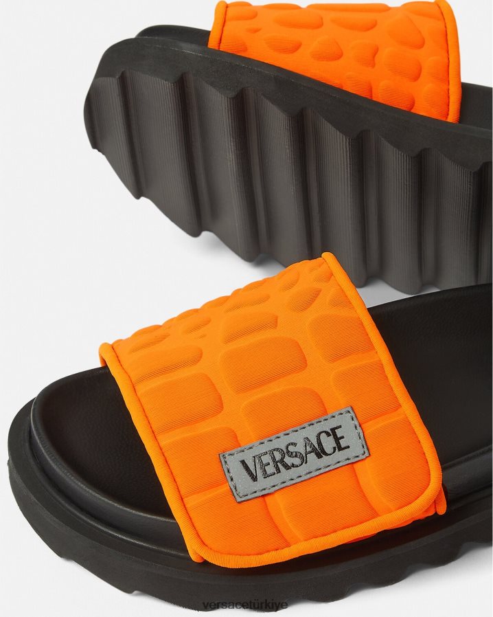 Versace ileri dönüşüm logosu slaytları çocuklar turuncu ayakkabı B0HHR82052
