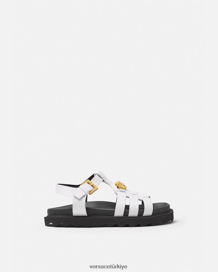 Versace la medusa sandalet çocuklar beyaz ayakkabı B0HHR82042