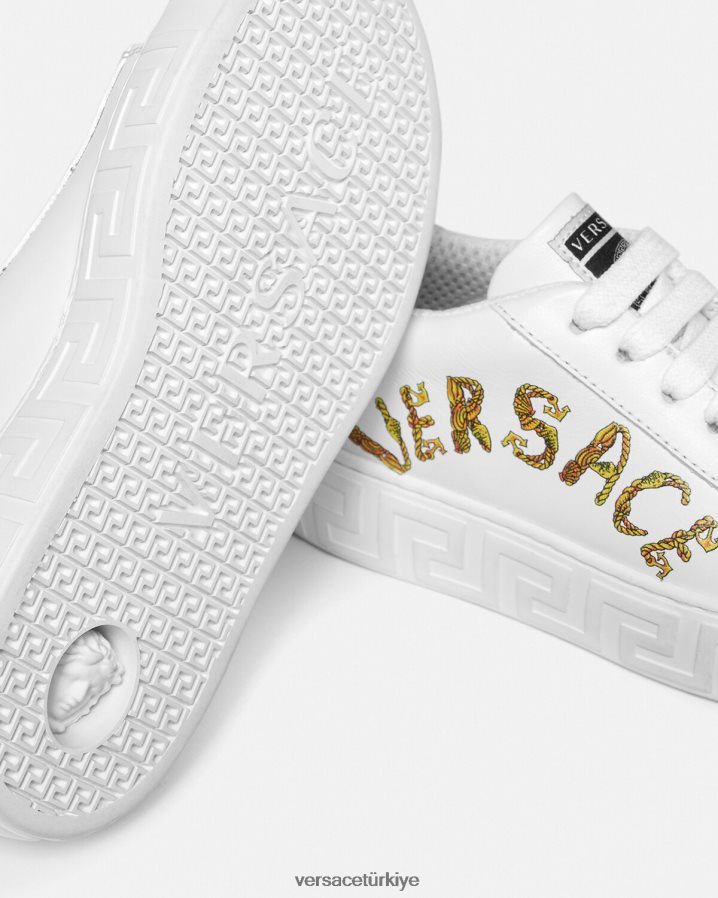 Versace deniz kabuğu barok greca spor ayakkabı çocuklar Yazdır ayakkabı B0HHR82027