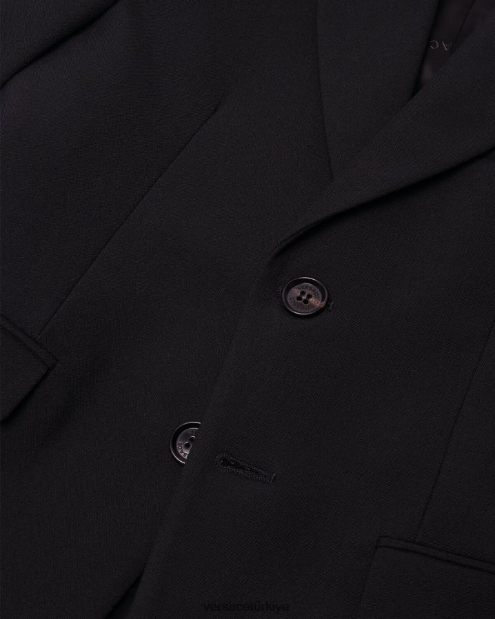 Versace logolu blazer çocuklar siyah Giyim B0HHR82105