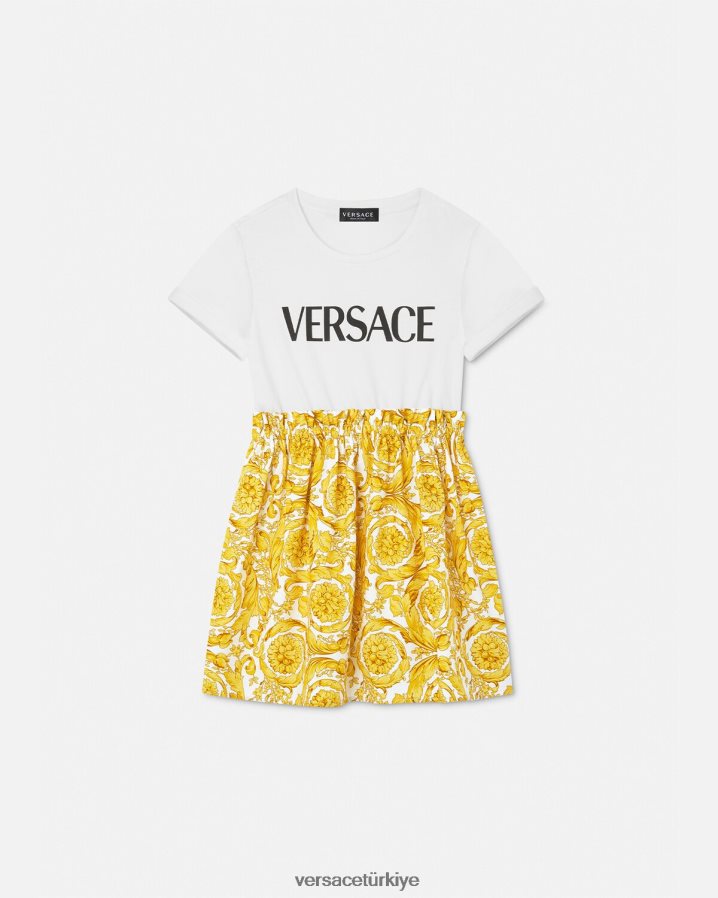 Versace barok tişört elbise çocuklar Yazdır Giyim B0HHR81984