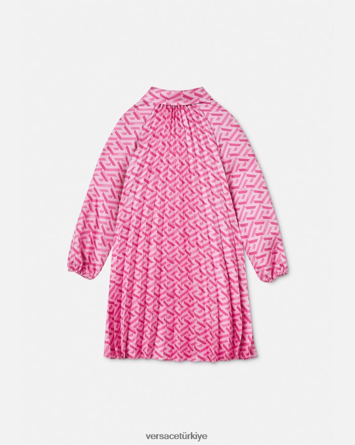 Versace la greca pilili elbise çocuklar pembe Giyim B0HHR81997