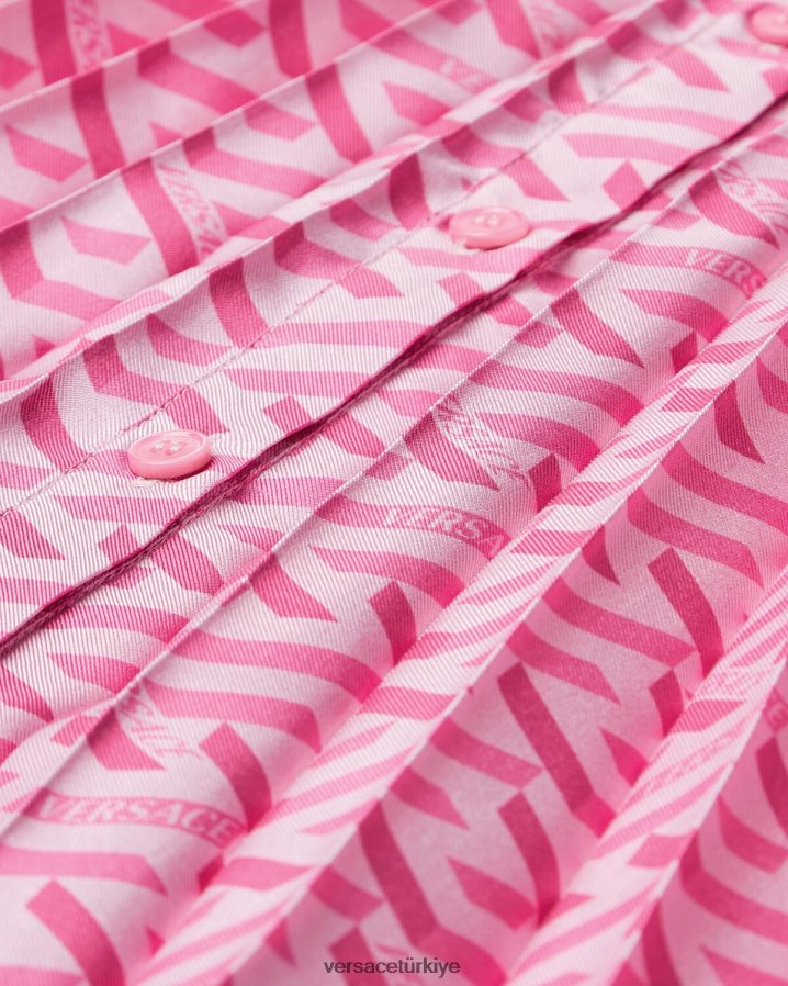 Versace la greca pilili elbise çocuklar pembe Giyim B0HHR81997