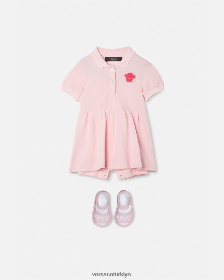 Versace medusa bebek elbisesi çocuklar açık pembe Giyim B0HHR81834