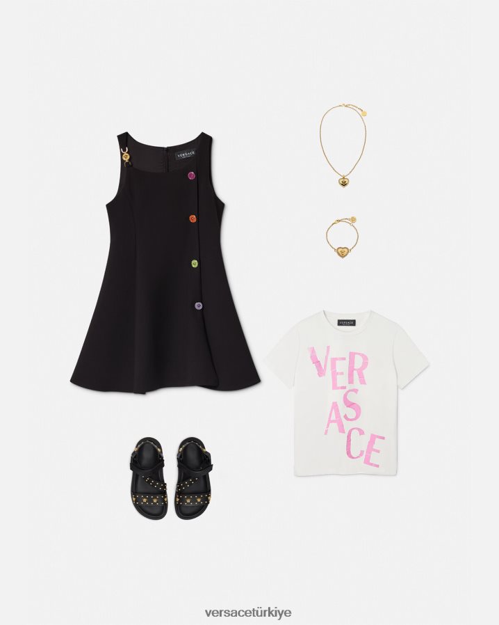 Versace medusa elbise çocuklar siyah Giyim B0HHR82000