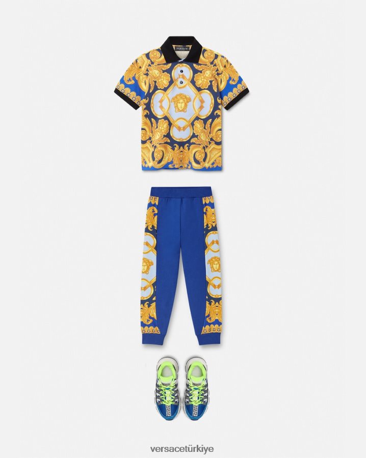 Versace barocco 660 eşofman altı çocuklar taslak Giyim B0HHR82110
