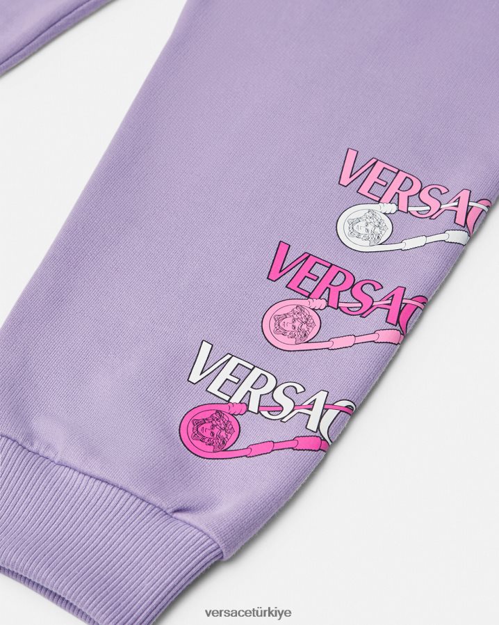 Versace emniyet pimi eşofman altı çocuklar leylak Giyim B0HHR82019