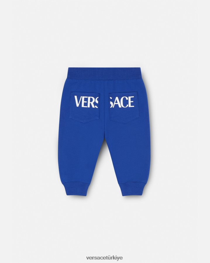 Versace greca bebek eşofman altı çocuklar mavi Giyim B0HHR81890