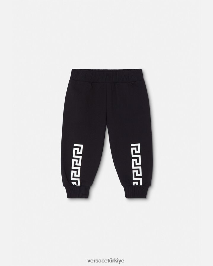 Versace greca bebek eşofman altı çocuklar siyah Giyim B0HHR81907