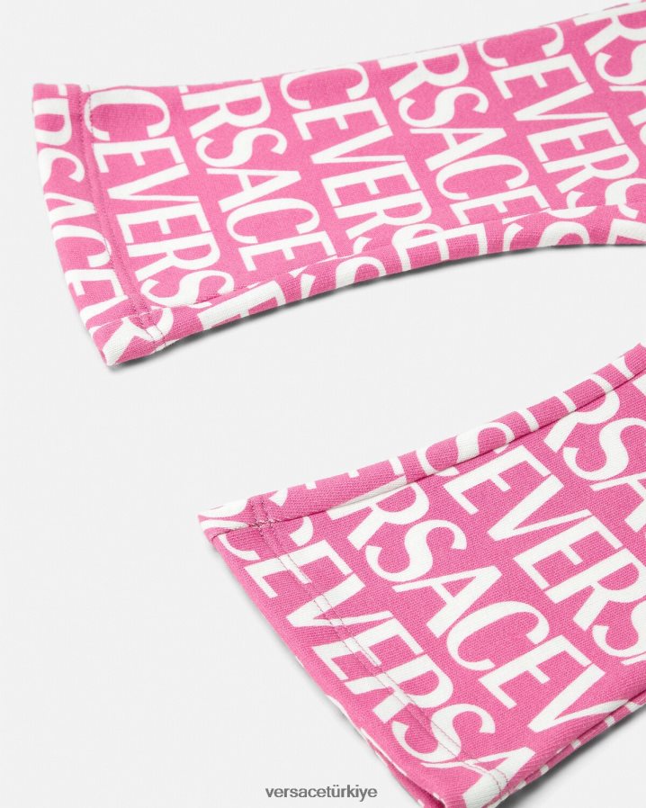 Versace her yerde bebek eşofman altı çocuklar pembe ve baskı Giyim B0HHR81873