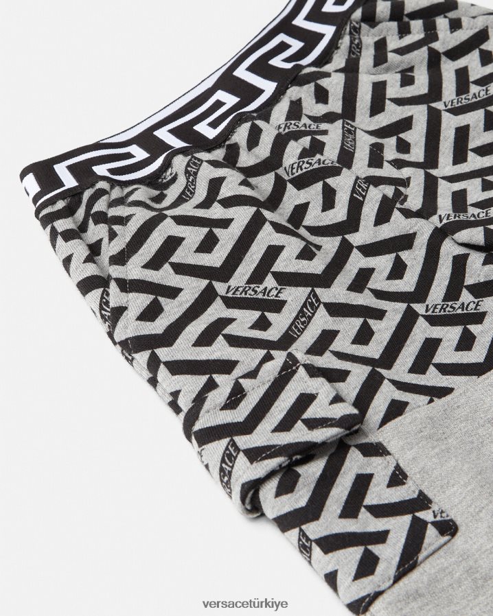 Versace la greca bebek eşofman altı çocuklar gri Giyim B0HHR81911