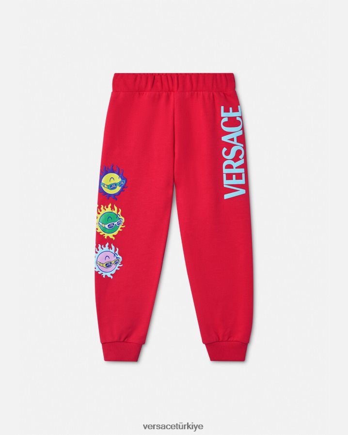 Versace medusa sunnnies eşofman altı çocuklar kırmızı Giyim B0HHR82138