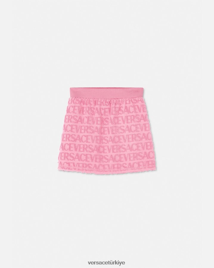 Versace boydan boya havlu etek çocuklar pembe Giyim B0HHR81947