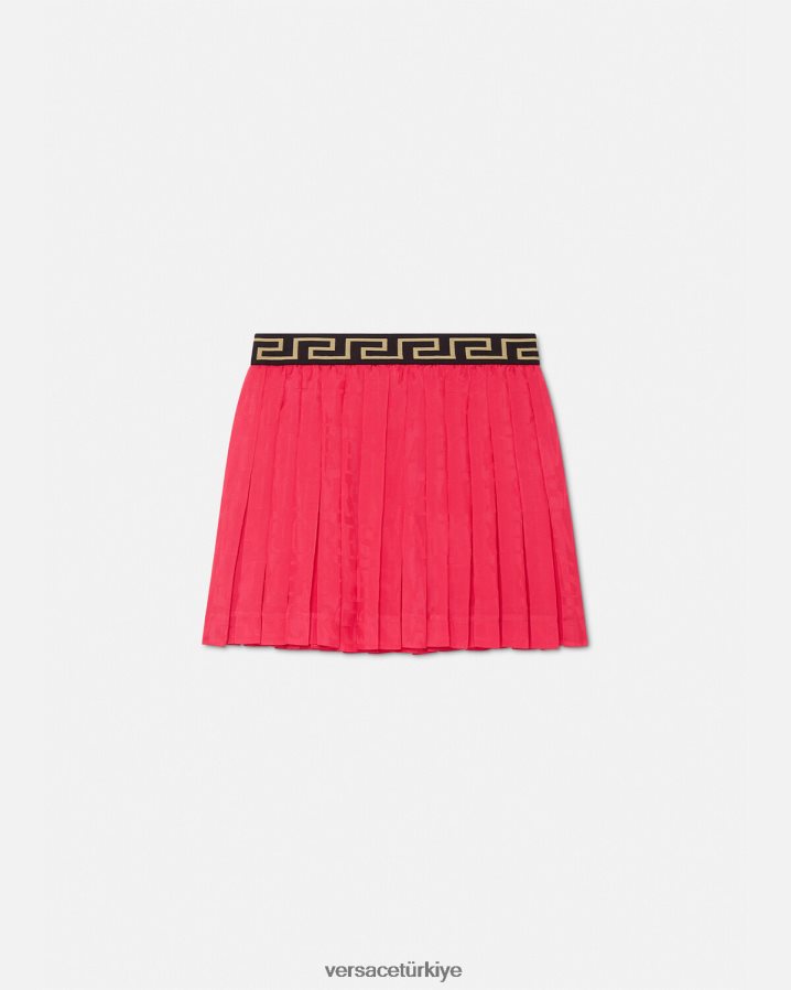 Versace pilili etek çocuklar pembe Giyim B0HHR81978