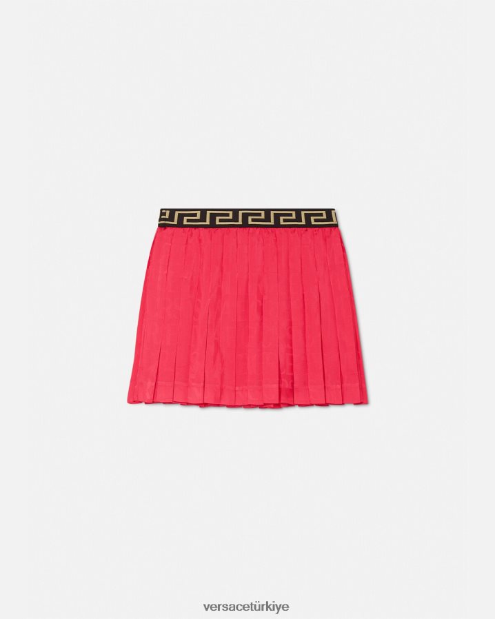 Versace pilili etek çocuklar pembe Giyim B0HHR81978