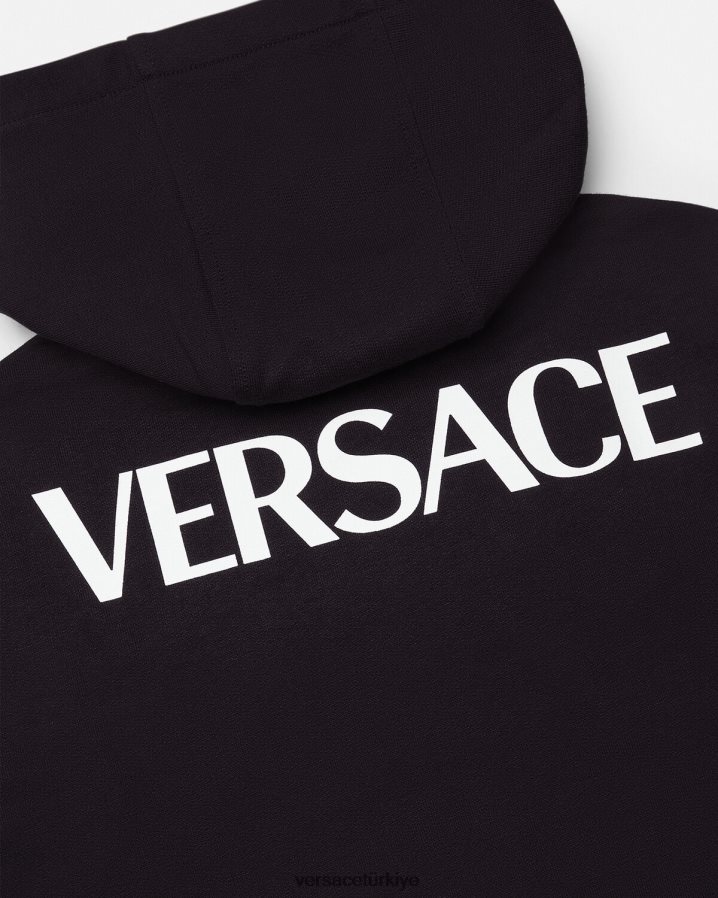 Versace medusa kapşonlu çocuklar siyah Giyim B0HHR82120
