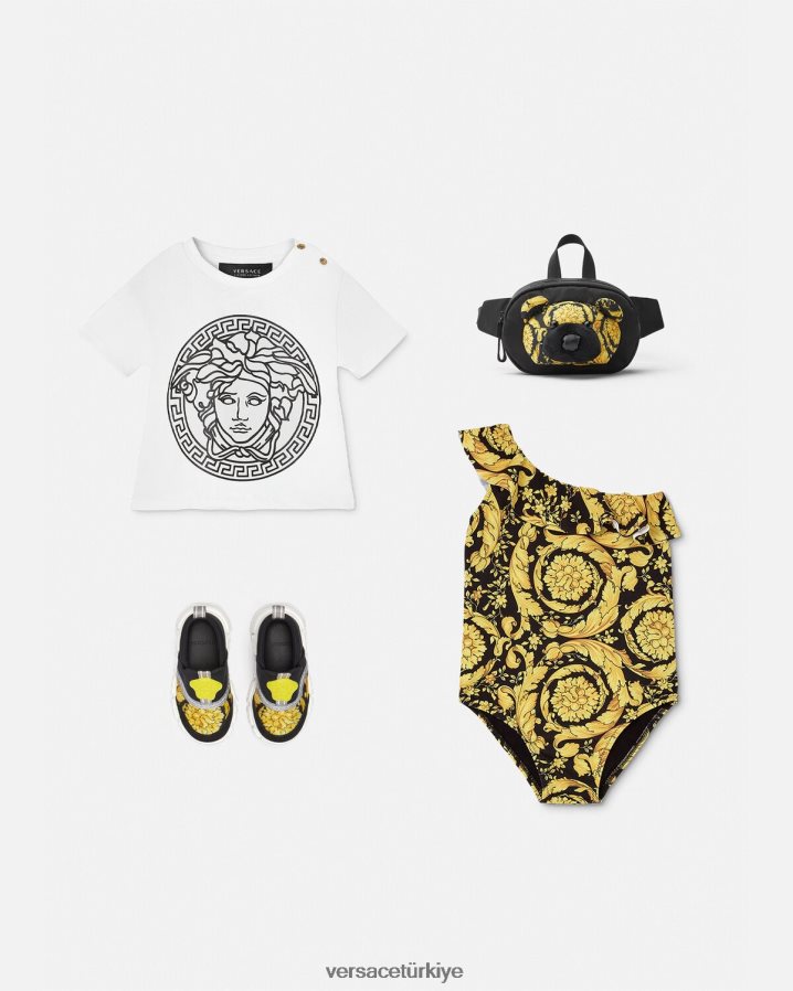 Versace barocco bebek tek parça mayo çocuklar Yazdır Giyim B0HHR81860