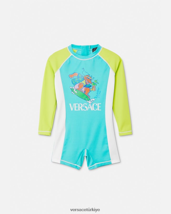 Versace güneşten koruyan bebek wetsuit'i çocuklar çok renkli Giyim B0HHR81926