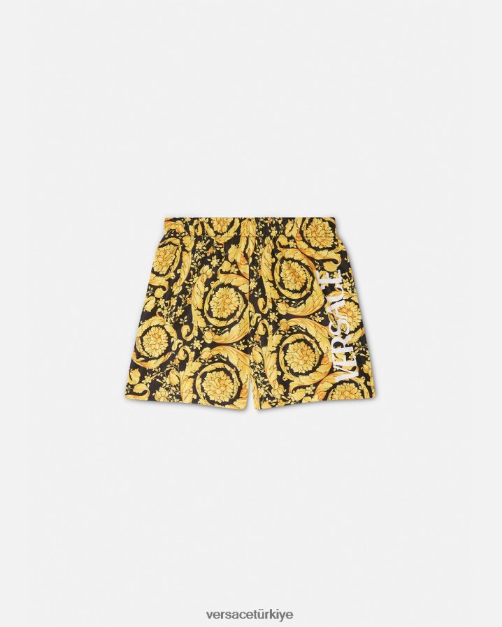 Versace logo barocco yüzme şortu çocuklar Yazdır Giyim B0HHR82096