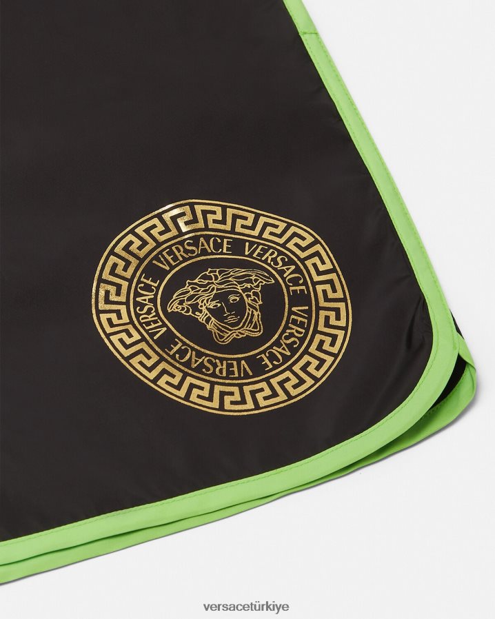 Versace medusa yüzme şortu çocuklar nane ve siyah Giyim B0HHR82112