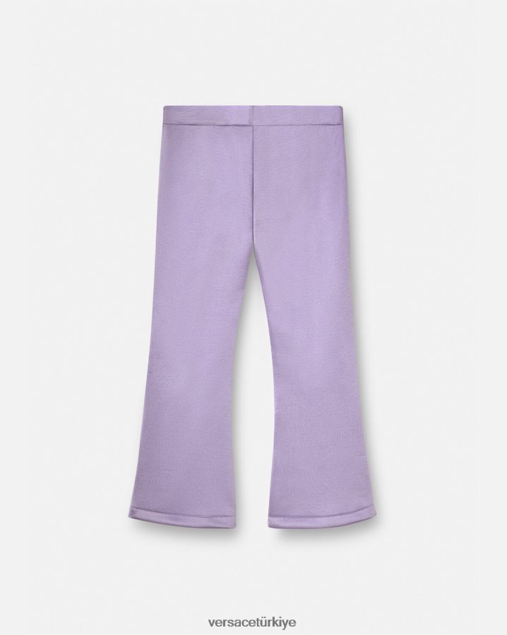 Versace kristal logolu pantolon çocuklar leylak Giyim B0HHR82022