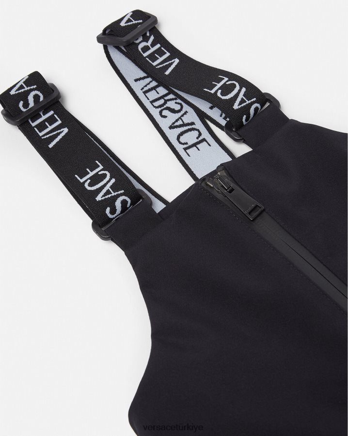 Versace logolu kar pantolonu çocuklar siyah Giyim B0HHR81968