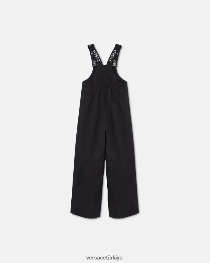 Versace logolu kar pantolonu çocuklar siyah Giyim B0HHR81968