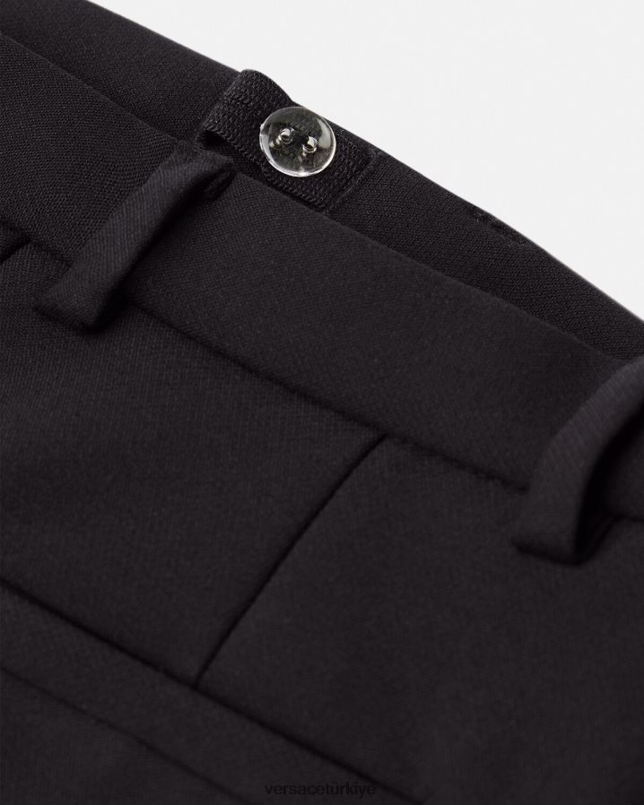 Versace resmi pantolon çocuklar siyah Giyim B0HHR82107