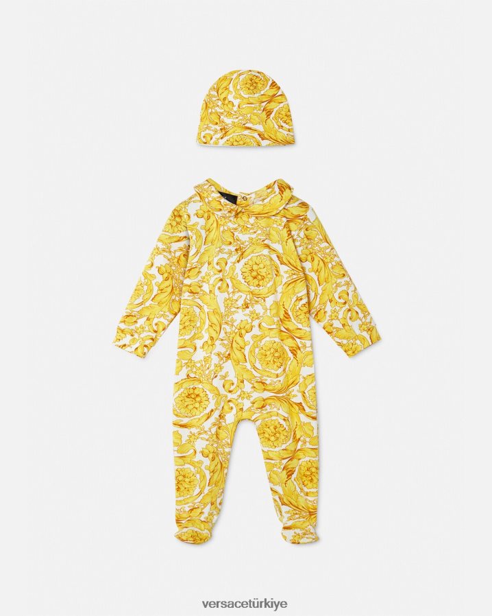 Versace barocco bebek uyku tulumu takımı çocuklar Yazdır Giyim B0HHR81818