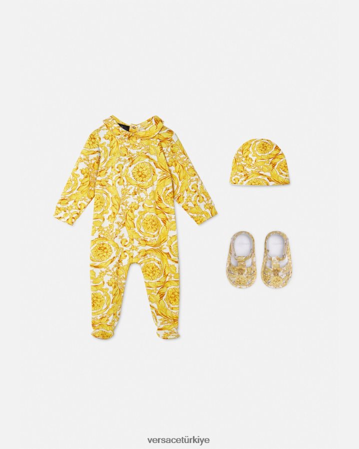 Versace barocco bebek uyku tulumu takımı çocuklar Yazdır Giyim B0HHR81818