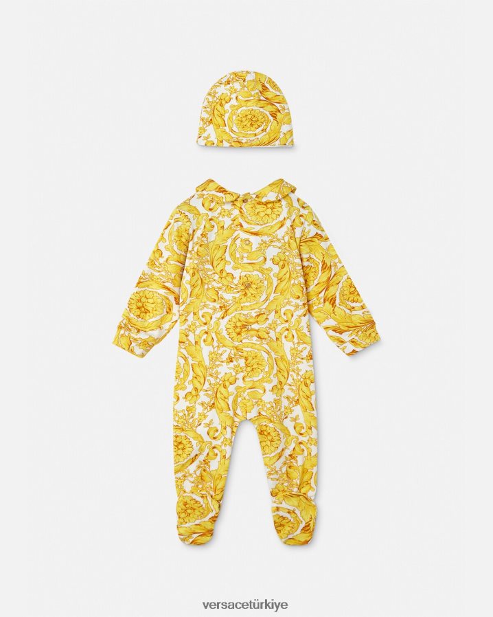 Versace barocco bebek uyku tulumu takımı çocuklar Yazdır Giyim B0HHR81818