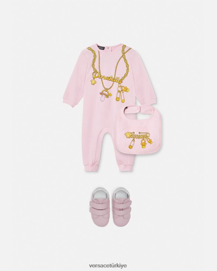 Versace donella zincirli bebek uyku tulumu seti çocuklar pembe Giyim B0HHR81830
