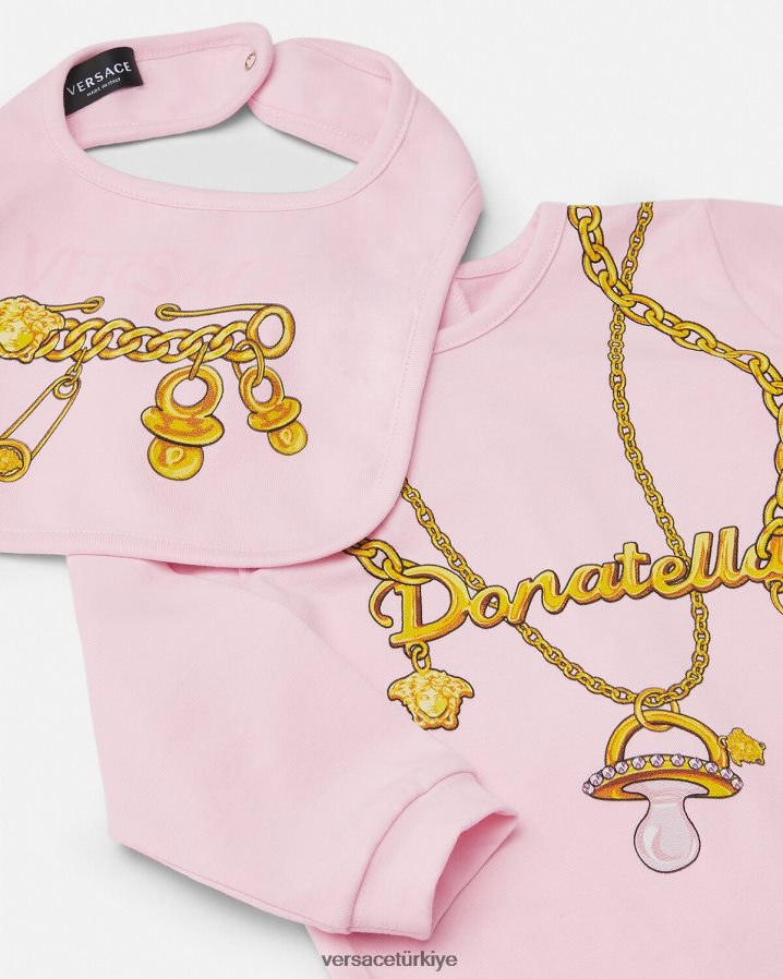 Versace donella zincirli bebek uyku tulumu seti çocuklar pembe Giyim B0HHR81830
