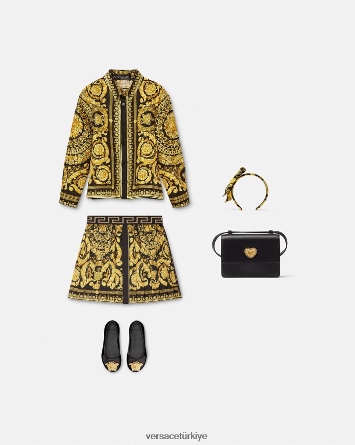 Versace barok ipek gömlek çocuklar Yazdır Giyim B0HHR81954