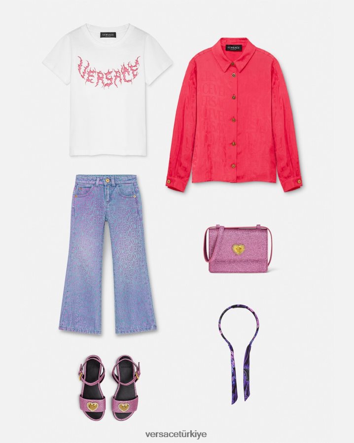Versace genel gömlek çocuklar pembe Giyim B0HHR81976