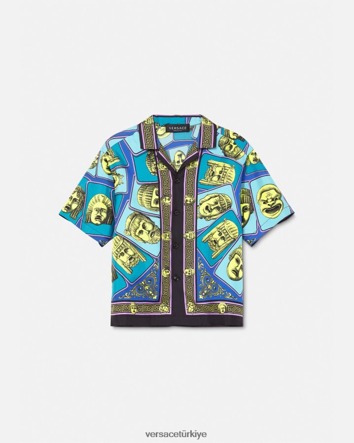 Versace le maschere ipek gömlek çocuklar Yazdır Giyim B0HHR82123