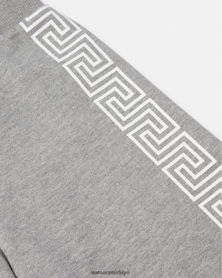 Versace greca eşofman altı çocuklar gri Giyim B0HHR82081