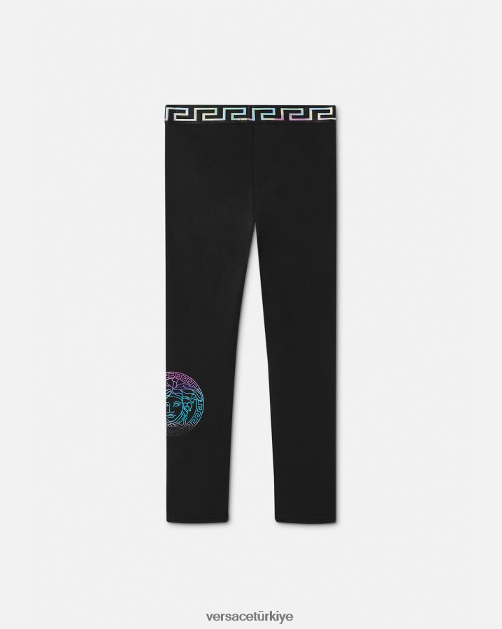 Versace medusa greca tayt çocuklar siyah ve baskı Giyim B0HHR81945