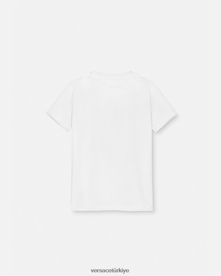 Versace ay yeni yılı tavşan tişörtü çocuklar pembe Giyim B0HHR81990