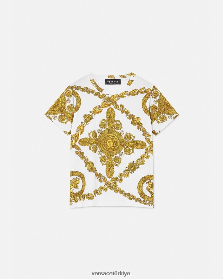 Versace maschera barok tişört çocuklar Yazdır Giyim B0HHR82124