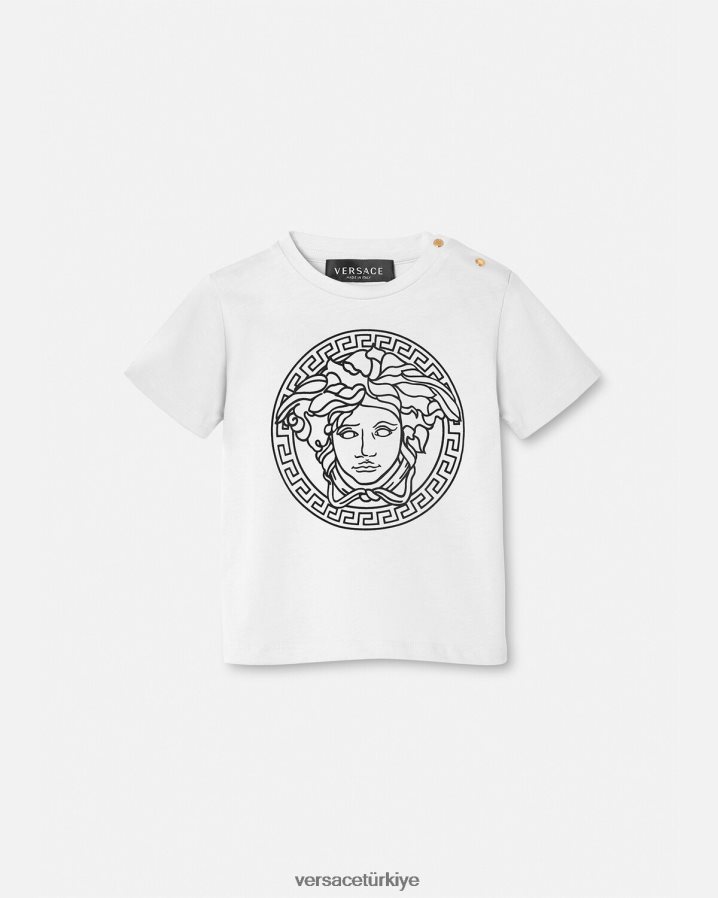 Versace medusa bebek tişörtü çocuklar siyah beyaz Giyim B0HHR81863