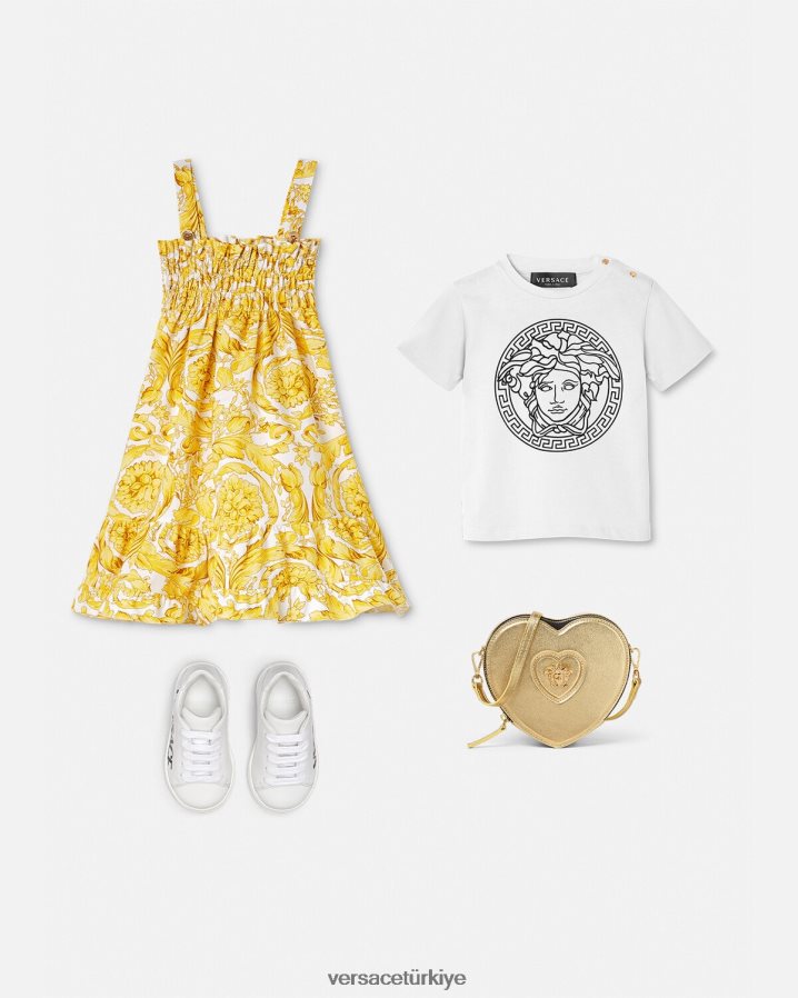 Versace medusa bebek tişörtü çocuklar siyah beyaz Giyim B0HHR81863